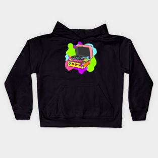 Neon Hippy 80s 90s Costume Retro Vintage Kids Hoodie